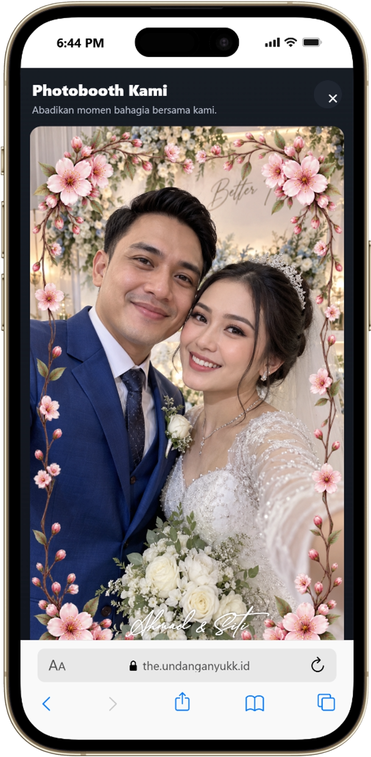Preview Photobooth Online di layar HP